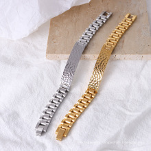 Simple design sense watchband hip hop high quality stainless steel luxury charm bracelets bangles
